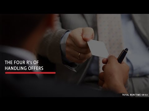 The Four R's of Handling Offers